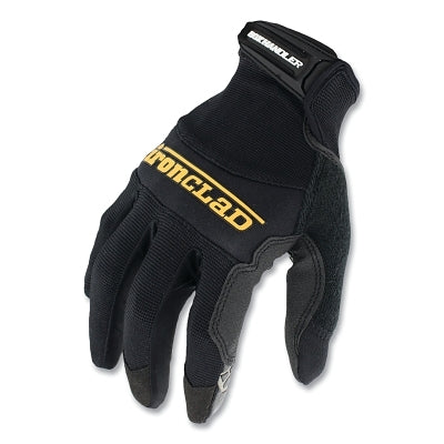 Box Handler Gloves, Synthetic Leather Palm, Nylon Back, Medium, Black