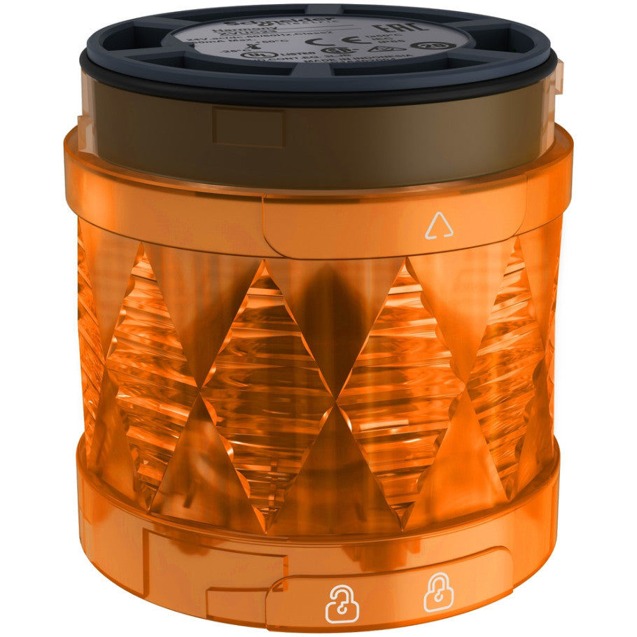 Harmony XVU Illuminated Unit, Integral LED, Steady Light, 24 Vac/dc, 60 mm Diameter, Orange