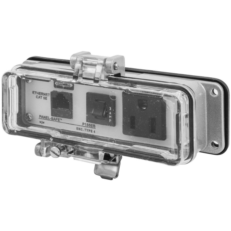 Industrial Ethernet, Cat 5e, 15A, 125V, Receptacle With 3A Circuit Breaker