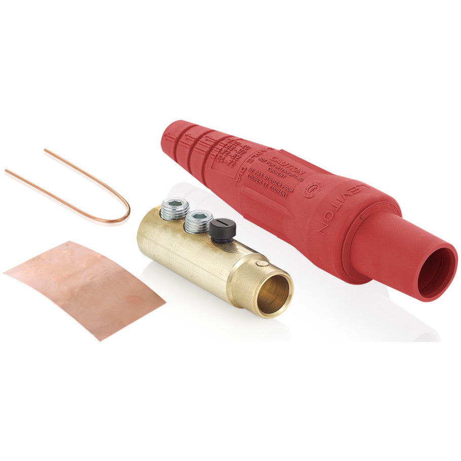 Single Pole Cam-Type Connector, Female, 400A, 600 V AC/DC, 2/0 to 4/0 AWG, Red