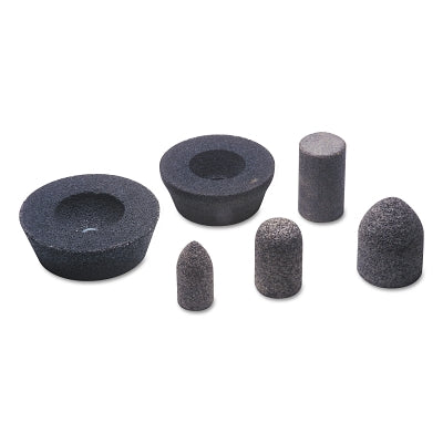 Resin Cones and Plugs, Type 18R, 3 in Dia, 3 in Thick, 24 Grit, Alum Oxide