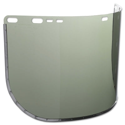 F30 Acetate Faceshield, 8154M, Uncoated, Medium Green, D Shape, Bound, 15.5 in L x 8 in H