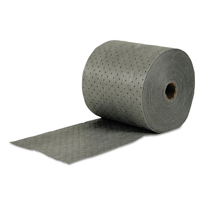 MRO Plus Absorbent, Absorbs 24 gal, 15 in W x 150 ft L, Heavy Weight, Perforated, 3-Ply, Roll
