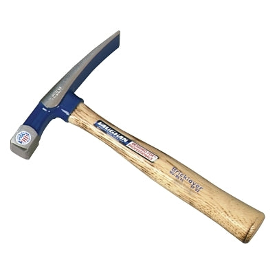 Bricklayer's Hammers, 16 oz, 11 in, Hickory Handle