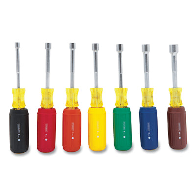 7-Piece Metric Nut Driver Set, 5mm to 11 mm Opening Size, 8 in Length
