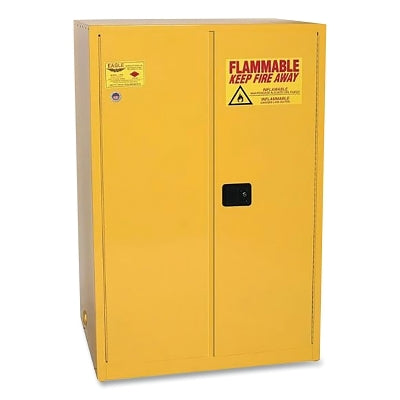 Flammable Liquid Storage Cabinet, Standard 90, Manual-Close Door, 90 gal Cap, Yellow