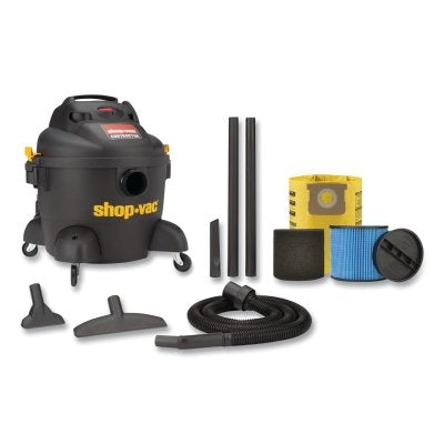 Contractor Series Wet/Dry Vacuum, Plastic, 6 gal Capacity, 3.5 Peak hp