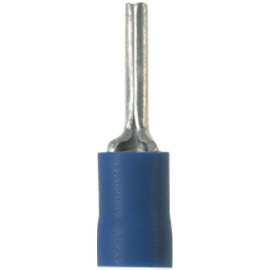 Pan-Term PV14-P47-M Pin Terminal, Blue, Vinyl, 16-14 AWG, 12.4mm Pin L, PK1000