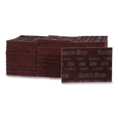 3M 048011-65069 Hand Pad, 9 in L, Very Fine, Aluminum Oxide, Maroon