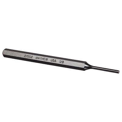 Pin Punches, 4-3/4 in, 1/8 in tip, Alloy Steel, Full Finish