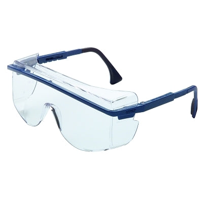 Astrospec OTG 3001 Eyewear, Clear Lens, Polycarbonate, Ultra-dura, Blue Frame
