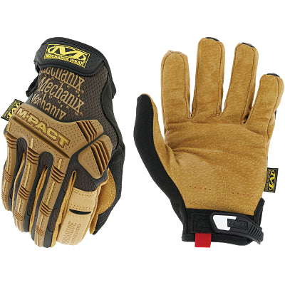 DuraHide M-Pact Gloves, D30/Leather/TPR/TrekDry, Size 9/Medium, Black/Brown/Tan
