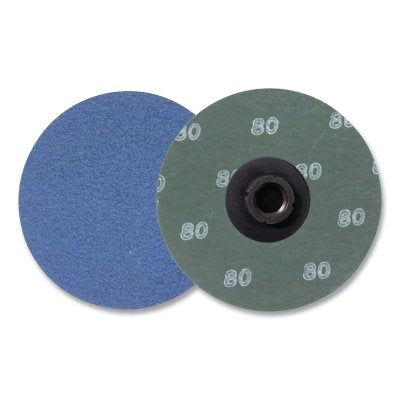 Metal Hub Style Blending Disc, Zirconia Alumina, 3 in dia, 80 grit