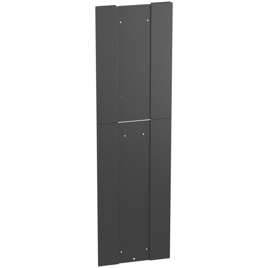 PatchRunner2, End Panel, 45 RU, Steel, Vertical Mounting, Black, 83.9 H x 1.6 W x 23.6 D in.