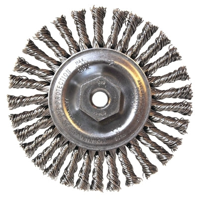 Stainless/Aluminum Cleaning Stringer Bead Wheel Brush, 4 x 3/16, 0.02, 3/8 - 24