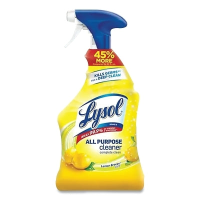 Disinfectant All-Purpose Cleaner, 32 oz, Trigger Spray Bottle, Lemon Scent