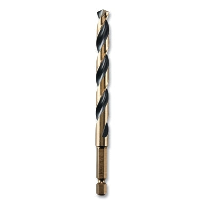 Black and Gold Impact Ready Drill Bit, 11/32 in dia, 135 Split Point Tip, 4-7/8 in OAL