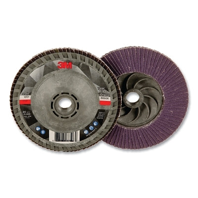 3M 638060-88506 Flap Disc 769F, 4.5 in dia, 120+ Grit, 5/8 in-11 arbor, 13300 RPM