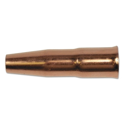 MIG Gun Nozzle, 3/8 in Bore, 1/8 in Recess, Tweco Style 22, Tapered, Short Stop, Copper