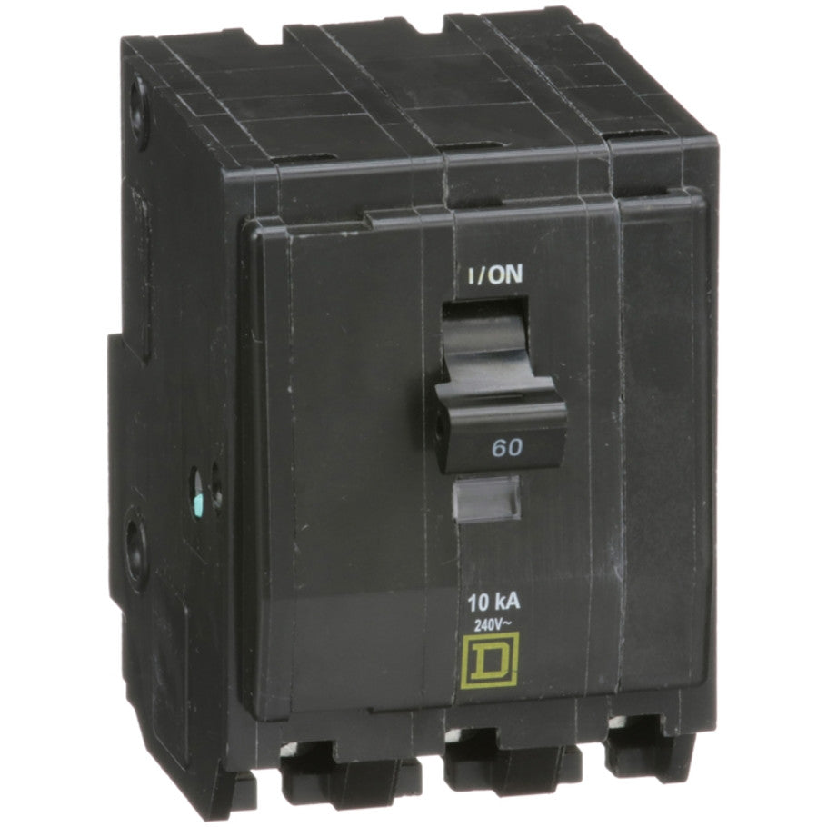 QO Miniature Circuit Breaker, Plug-In, 10kA, Common Trip, 240 Vac, 3-Pole, 60A