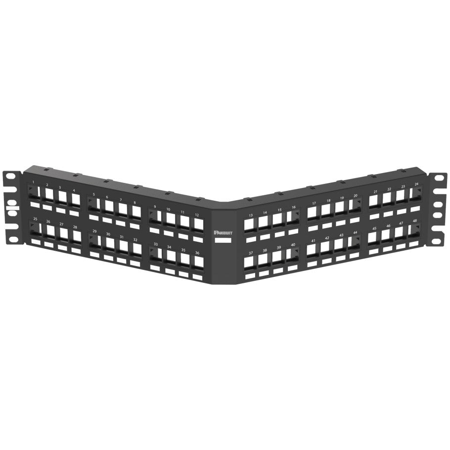 Modular Patch Panel Flush Mount, Unshielded, 48-Port, 2 RU