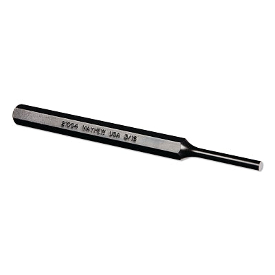 Pin Punches, 5-1/4 in, 3/16 in tip, Alloy Steel, Full Finish