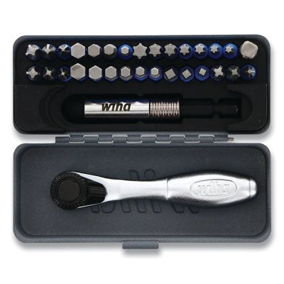 Gobox TerminatorBlue Ratchet and impact bit set, 32 Pc