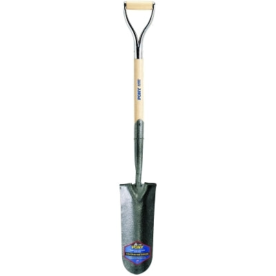 J-450 Series PONY Shovel, 5.5 in W x 14 in L Blade, 27 in L Armor D-Grip, White Ash, Drain Spade