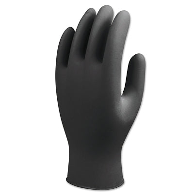 7700 Series Nitrile Gloves, 4 mil, Small, Black