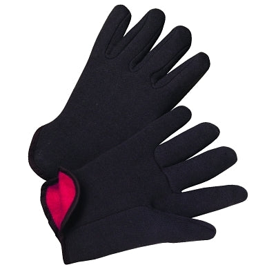Heavy Weight Cottton Jersey Gloves with Red Jersey Liner, Large, Brown