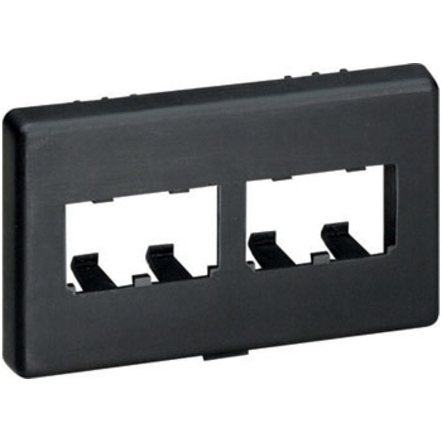 Mini-Com Herman Miller, 4 Port, Furniture Faceplate, Black