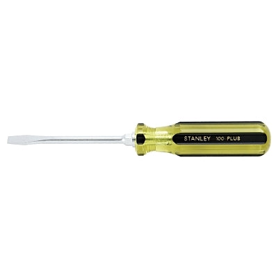100 Plus Round Blade Standard Tip Screwdriver, 1/4 in, 8-1/4 in Overall L