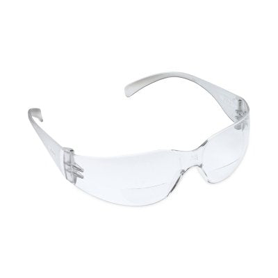 3M 11515-00000-20 Virtua Reader Safety Glasses, Clear Lens, Polycarbonate, Anti-Scratch, Anti-Fog, Clear Plastic Frame, 2.5 Diopter