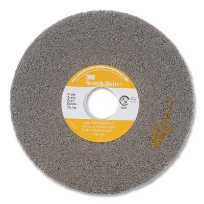 3M 048011-01661 Deburring Wheel, 6 in x 1 in, Super Fine, Silicon Carbide, 6000 rpm