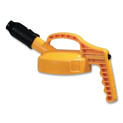 Stumpy Spout Lid, 1 in dia, Yellow, Engineering Plastic