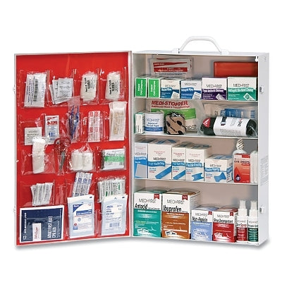 First Aid Kit, Four-Shelf ANSI-B Food Service Cabinet, Metal