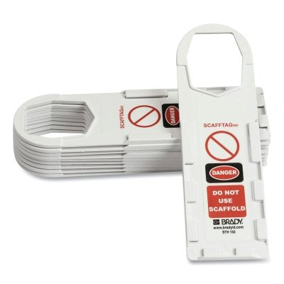 ScaffTag Tag Holder, 3.5 in W, Black; Red on White