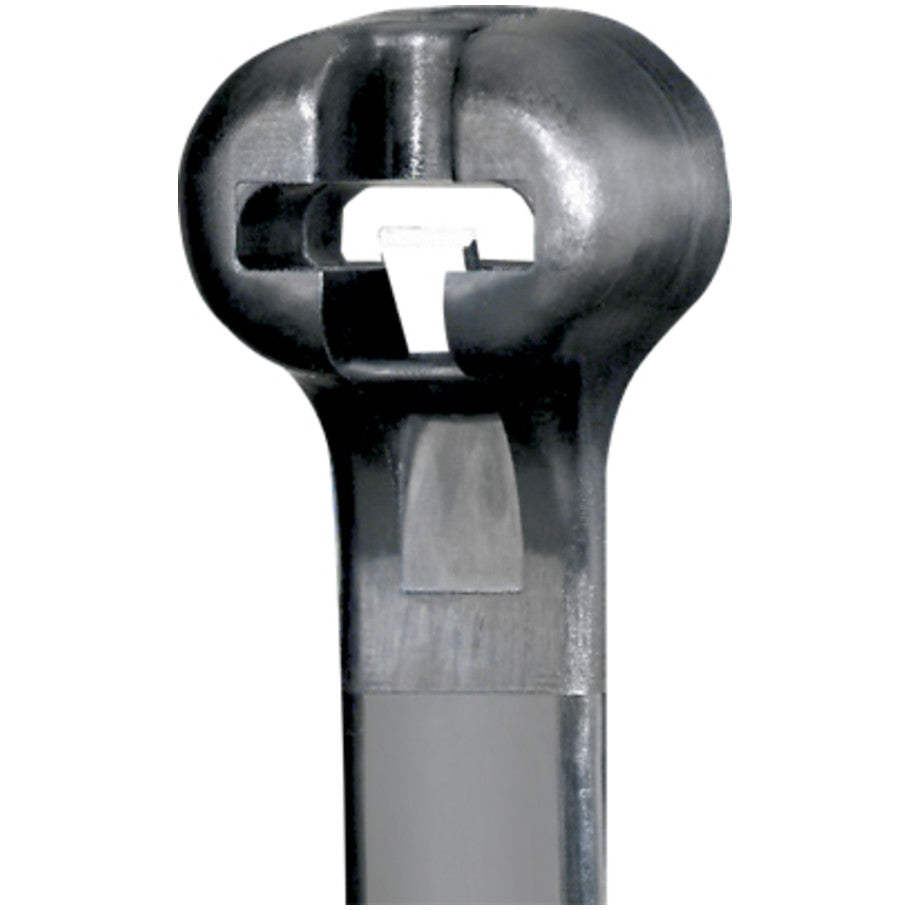 Dome-Top Barb-Ty Light Heavy Cable Ties, UV Black Nylon, 18.10 L x 0.275 in. W