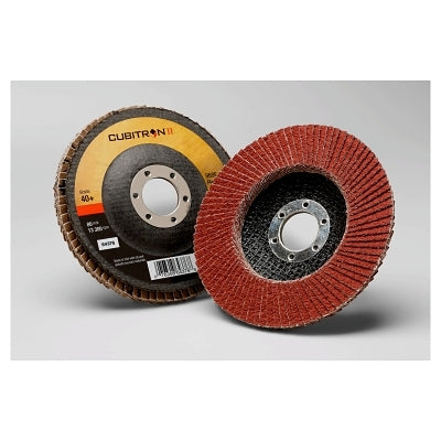 3M 076308-64376 Cubitron II 969F Flap Disc, Ceramic Grain, 4-1/2 in dia, 7/8 in , 40+ Grit, 13300 rpm