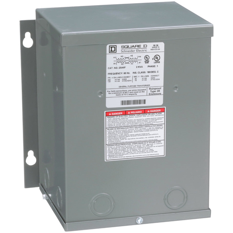 Dry Type Transformer, Buck Boost, General Purpose, 1 Phase, 2 kVA, 120 x 240V, Primary, 16/32V Secondary, NEMA 1/3R