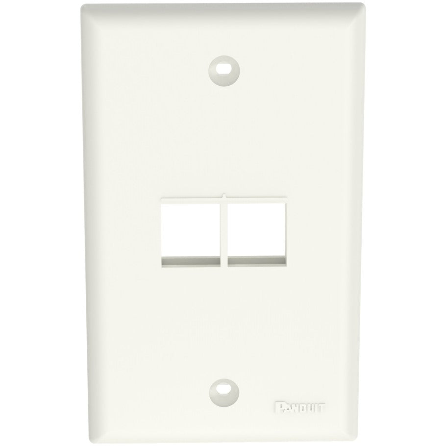 Faceplate Vertical Mount, 2-Port, White