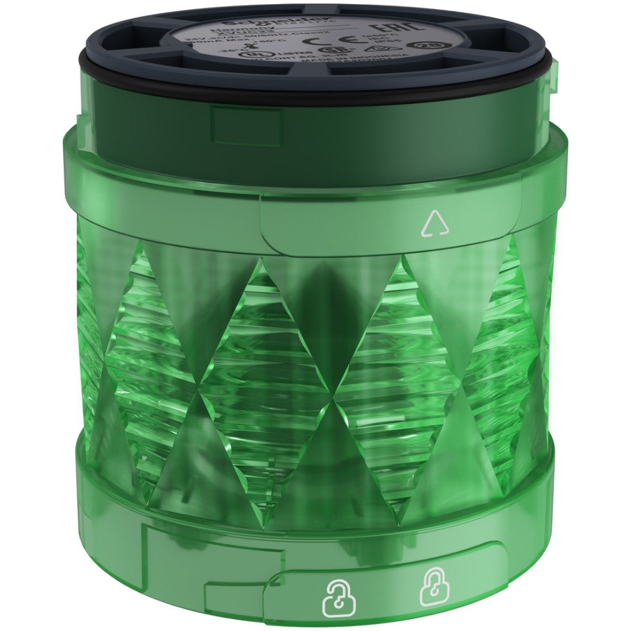 Harmony XVU Illuminated Unit, Integral LED, Steady Light, 24 Vac/dc, 60 mm Diameter, Green