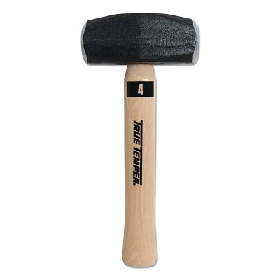 Toughstrike Double-Face Hand Drill Hammer, 4 lb Head Wt, 10.5 in Overall L, Straight American Hickory Handle