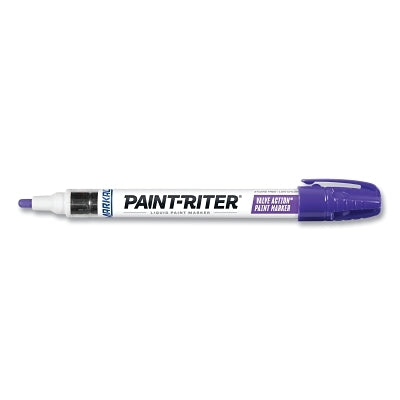 PAINT-RITER VALVE ACTION Paint Marker, Purple, 1/8 in Tip, Medium