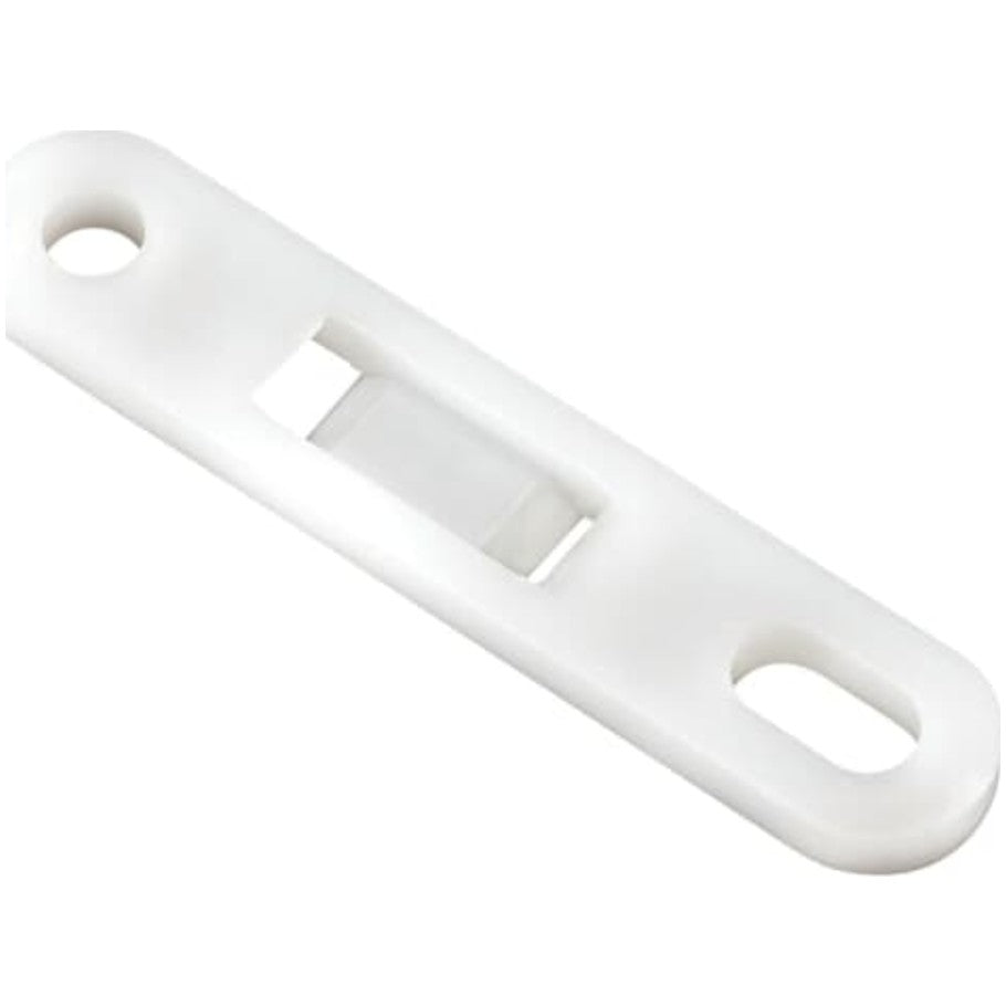 Natural Nylon Single Bundle Screw Mount Cable Tie Mounting Base, Dimensions 3.11 L x 0.622 W x 0.201 in. H