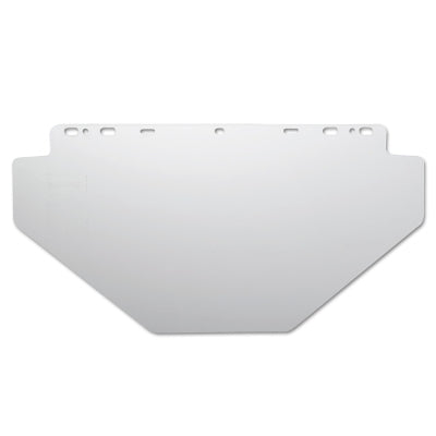 F20 Polycarbonate Faceshield, 4200, Uncoated, Clear, K Shape, Unbound, 10 in L x 20 in H