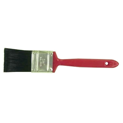Varnish Brush, 3/8 in Thick, 1 in Wide, Black Poly, Red Plastic Handle