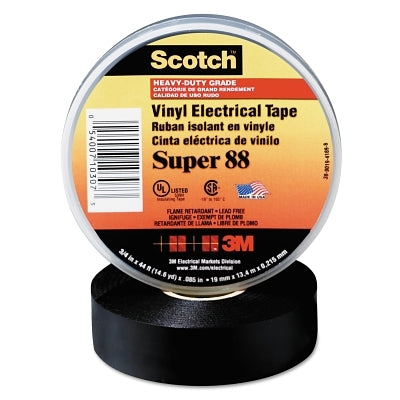 3M 103318 Super 88 Vinyl Electrical Tape, 1 in x 36 yd, Black