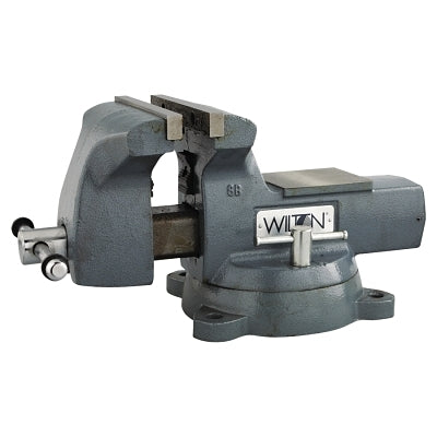 Mechanics Vise, 8 in Jaw Width, 4-3/4 in Throat Depth, Swivel Base