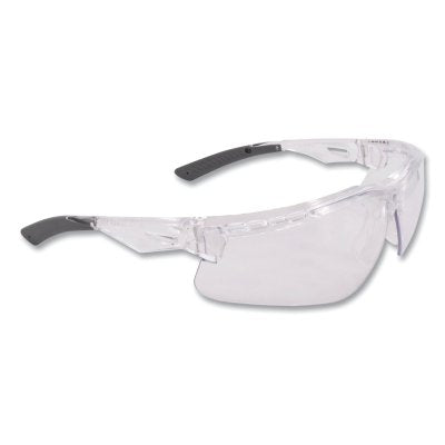 Thraxus Safety Glasses, Clear Lens, Polycarbonate, Uncoated, Crystal Frame